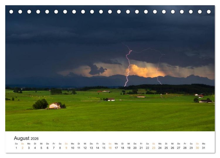 Produktbild: Faszination Gewitter (Tischkalender 2026 DIN A5 quer), CALVENDO Monatskalender