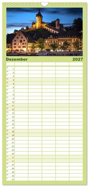 Produktbild: Familienplaner 2027 - Schaffhausen - n&ouml;rdlichste Stadt der Schweiz mit 5 Spalten (Wandkalender, 21 x 45 cm) CALVENDO