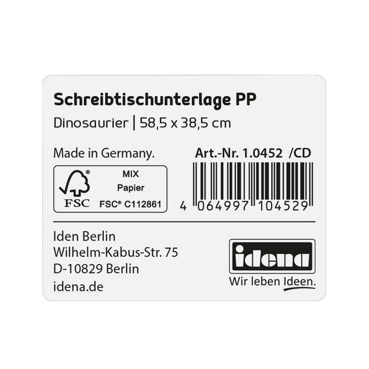 Produktbild: Idena Schreibunterlage Dinosaurier 58,5x38,5cm