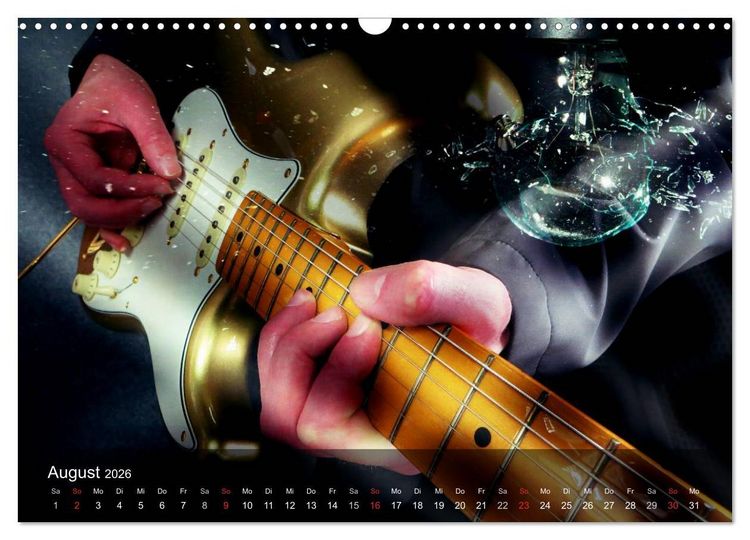 Produktbild: Rockgitarren Power (Wandkalender 2026 DIN A3 quer), CALVENDO Monatskalender