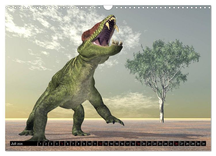 Produktbild: Dinosaurier. Urzeitliche Giganten (Wandkalender 2026 DIN A3 quer), CALVENDO Monatskalender