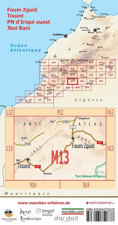 Produktbild: M13: Foum Zguid - Tissint - PN d'Iriqui ouest - Jbel Bani