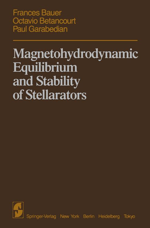 Produktbild: Magnetohydrodynamic Equilibrium and Stability of Stellarators