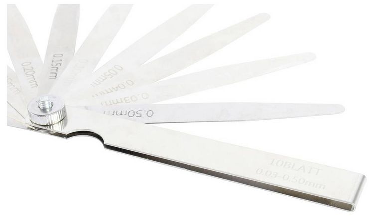 Produktbild: Dasqua 1820-0300 F&uuml;hlerlehre 0.05 - 1.00mm Anzahl Bl&auml;tter: 20 DIN 2275