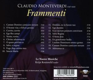 Produktbild: Monteverdi:Frammenti