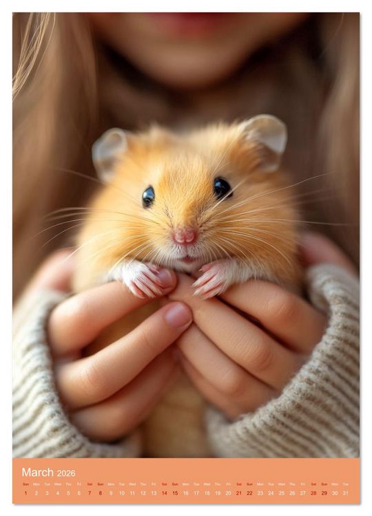 Produktbild: Golden Hamster Snapshots (Wall Calendar 2026 DIN A3 portrait), CALVENDO 12 Month Wall Calendar