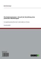 Produktbild: Die Scipionenprozesse - Versuch der Darstellung eines politischen Machtkampfes