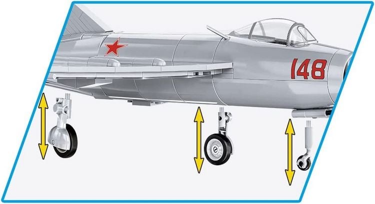 Produktbild: COBI Historical Collection 2416 - MiG-15 Fagot, D&uuml;senj&auml;ger, Korean War, 504 Klemmbausteine, 1 Figur