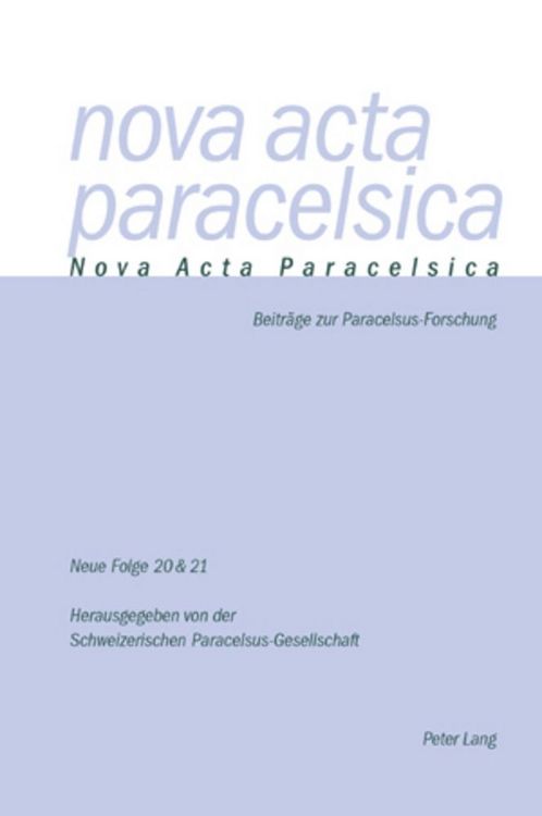 Produktbild: Nova Acta Paracelsica 20/21