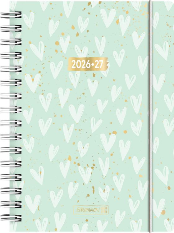 Produktbild: Sch&uuml;lerkalender 2026/2027 "Hearts" | A5, Kunststoff