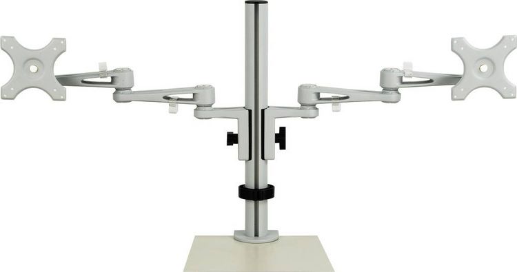 Produktbild: SpeaKa Professional Monitor-Tischhalterung SP-5986112 2 Display(s) 33,0cm (13\") - 68,6cm (27\") Grau H&ouml;henverstellbar, Neigbar