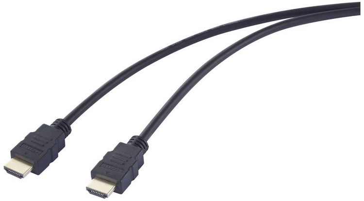 Produktbild: SpeaKa Professional HDMI Anschlusskabel HDMI-A Stecker, HDMI-A Stecker 1.50 m Schwarz SP-12816076 4K UHD HDMI-Kabel