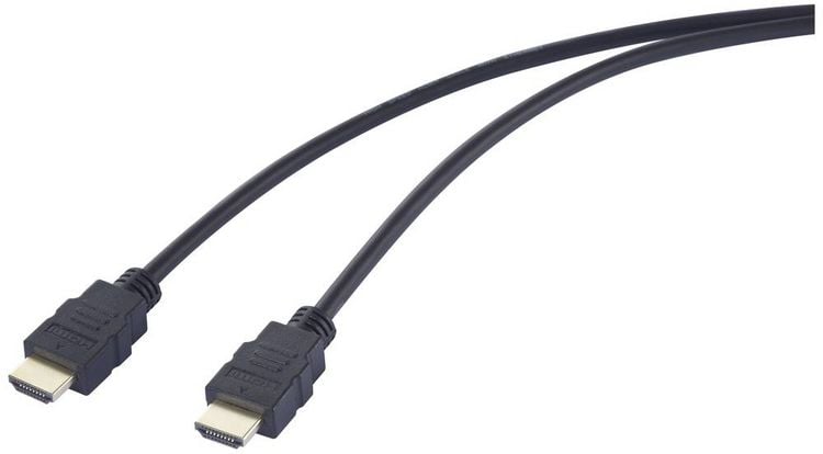 Produktbild: SpeaKa Professional HDMI Anschlusskabel HDMI-A Stecker, HDMI-A Stecker 5.00 m Schwarz SP-12816088 4K UHD HDMI-Kabel