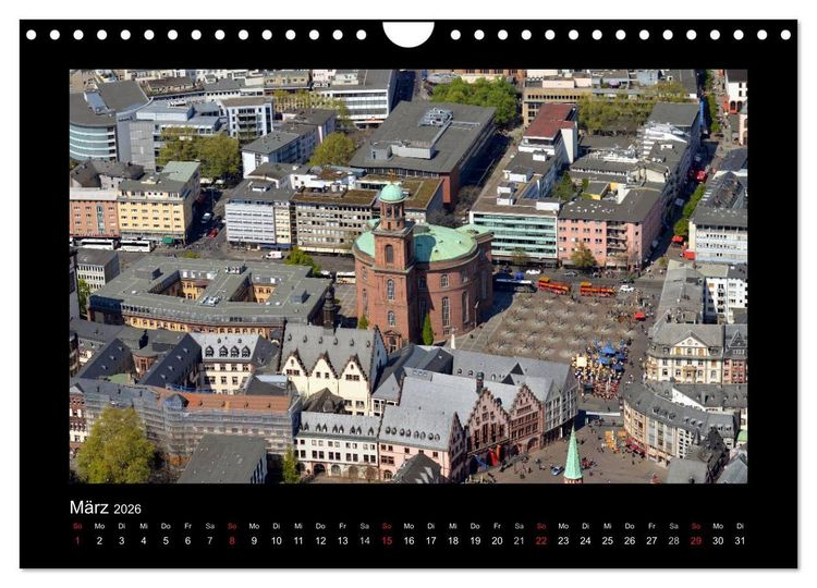 Produktbild: &uuml;ber den D&auml;chern von FRANKFURT (Wandkalender 2026 DIN A4 quer), CALVENDO Monatskalender