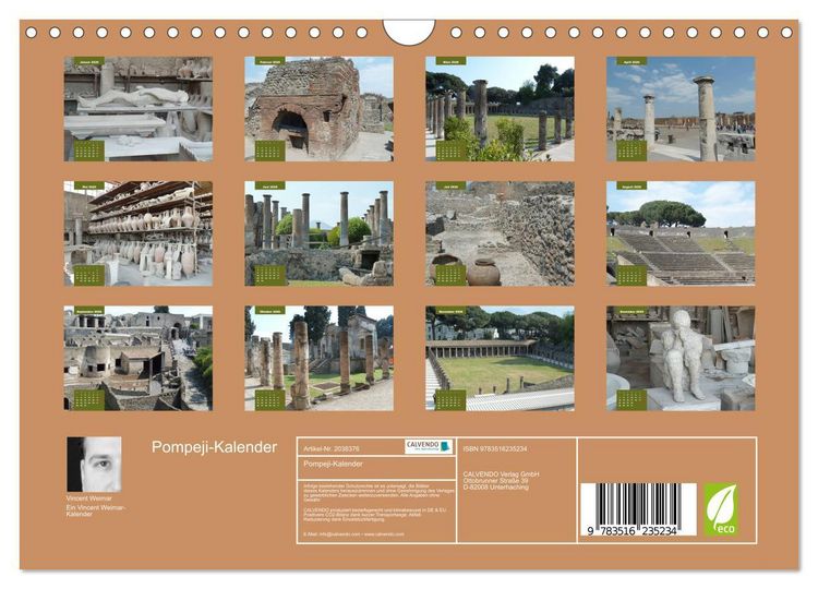 Produktbild: Pompeji-Kalender (Wandkalender 2026 DIN A4 quer), CALVENDO Monatskalender