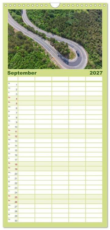 Produktbild: Familienplaner 2027 - Abenteuer Wohnmobil - Camping, Vanlife, Roadtrips mit 5 Spalten (Wandkalender, 21 x 45 cm) CALVENDO