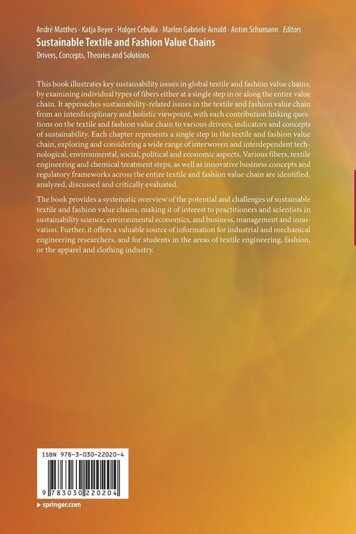 Produktbild: Sustainable Textile and Fashion Value Chains
