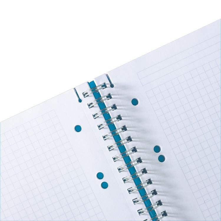 Produktbild: Herlitz Spiralblock A5 to go 80 Blatt kariert transparent blau