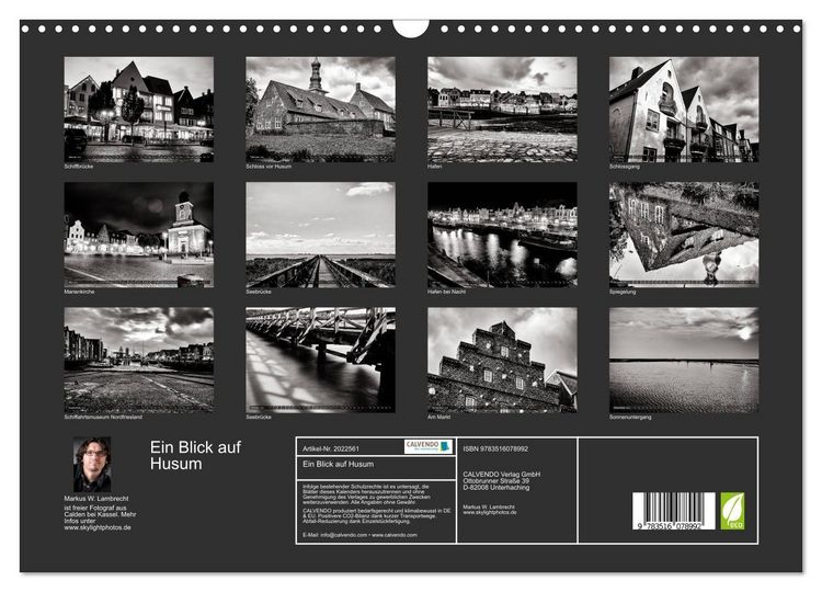 Produktbild: Ein Blick auf Husum (Wandkalender 2026 DIN A3 quer), CALVENDO Monatskalender