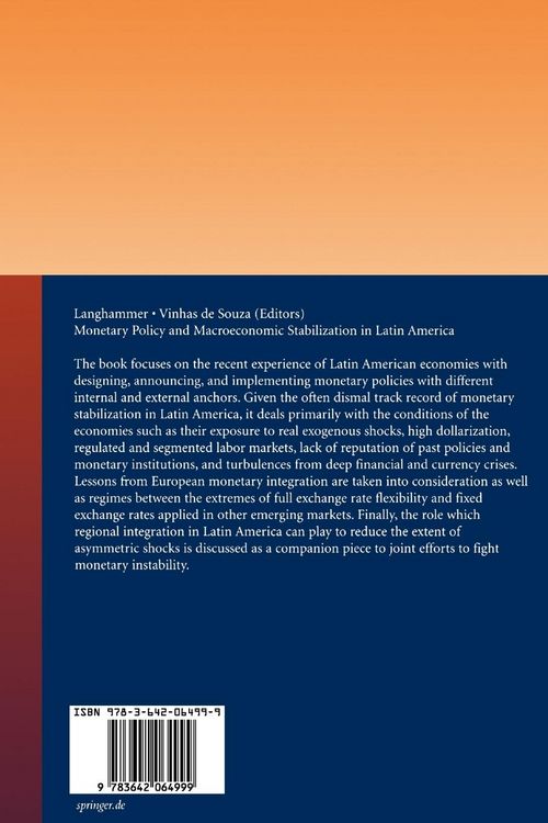 Produktbild: Monetary Policy and Macroeconomic Stabilization in Latin America