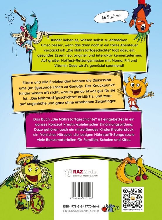 Produktbild: Die N&auml;hrstoffgeschichte. Begeistert Kinder f&uuml;r gem&uuml;siale Superkr&auml;fte!