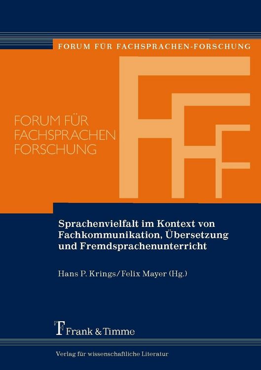 Produktbild: Sprachenvielfalt im Kontext von Fachkommunikation, &Uuml;bersetzung und Fremdsprachenunterricht
