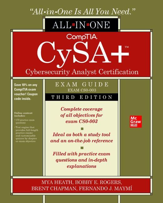Produktbild: CompTIA CySA+ Cybersecurity Analyst Certification All-in-One Exam Guide, Third Edition (Exam CS0-003)