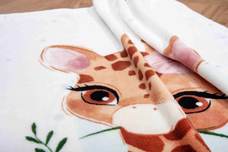 Produktbild: babybest&reg; 1440228014 - Giraffe Microfaserflausch-Decke, 75 x 100 cm, 100% Polyester