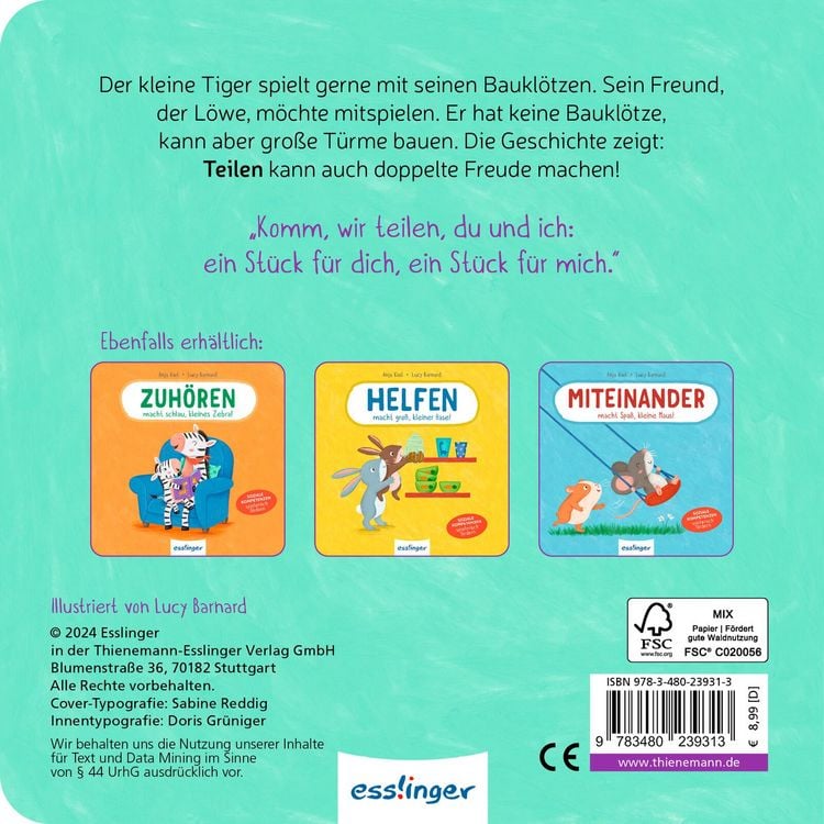 Produktbild: Teilen ist sch&ouml;n, kleiner Tiger!