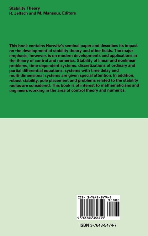 Produktbild: Stability Theory