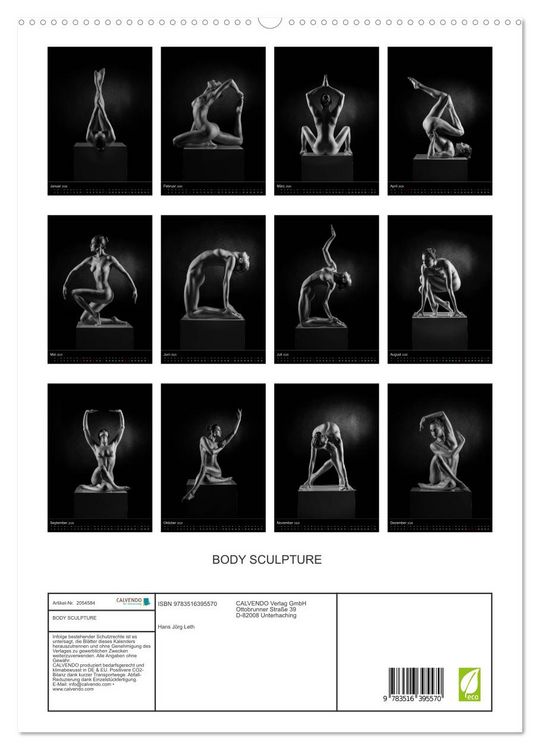 Produktbild: BODY SCULPTURE (hochwertiger Premium Wandkalender 2026 DIN A2 hoch), Kunstdruck in Hochglanz