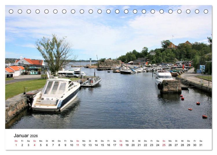 Produktbild: S&uuml;dnorwegen - von Kristiansand bis Stavanger (Tischkalender 2026 DIN A5 quer), CALVENDO Monatskalender