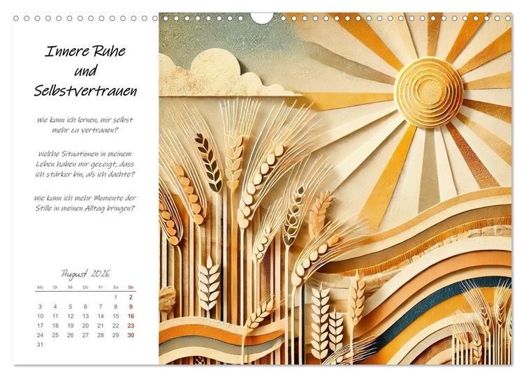 Produktbild: Dein Jahr der St&auml;rke - Reflexionskalender f&uuml;r mehr Selbstbewusstsein (Wandkalender 2026 DIN A3 quer), CALVENDO Monatskalender