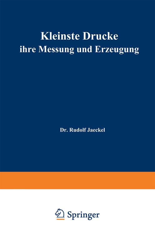 Produktbild: Kleinste Drucke ihre Messung und Erzeugung
