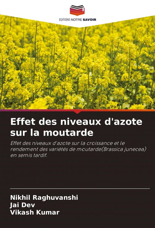 Produktbild: Effet des niveaux d'azote sur la moutarde