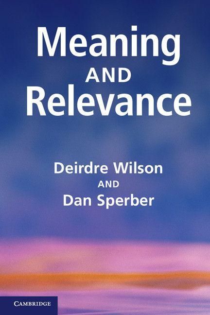 Produktbild: Meaning and Relevance