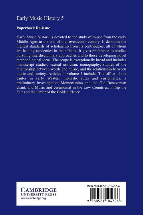 Produktbild: Early Music History
