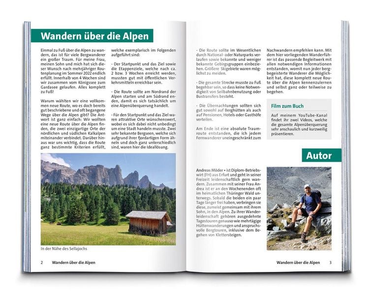 Produktbild: KOMPASS Wanderf&uuml;hrer Die Alpen&uuml;berquerung vom K&ouml;nigssee zum Gardasee, 26 Etappen mit Extra-Tourenkarte