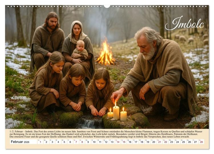 Produktbild: Von Samhain bis Beltane (Wandkalender 2026 DIN A2 quer), CALVENDO Monatskalender