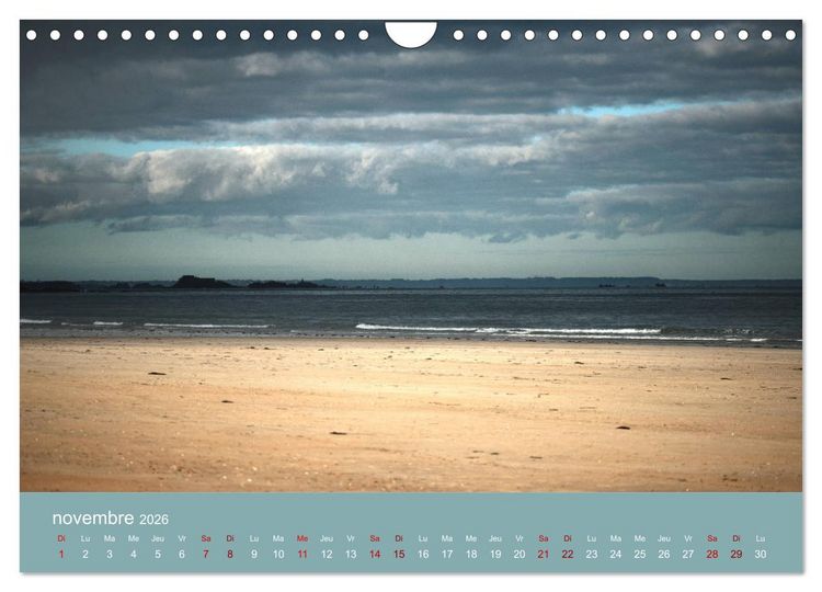 Produktbild: Sillonnez la plage (Calendrier mural 2026 DIN A4 vertical), CALVENDO calendrier mensuel