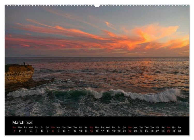 Produktbild: California Coasline (High Quality Premium Wall Calendar 2026 DIN A2 landscape),CALVENDO 12 Month Wall Calendar