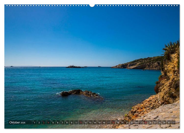Produktbild: Ibiza K&uuml;ste, Buchten und Str&auml;nde (Wandkalender 2026 DIN A2 quer), CALVENDO Monatskalender