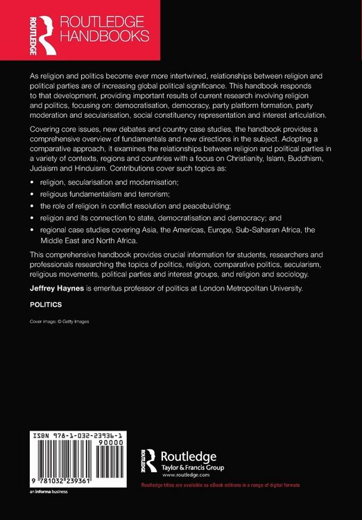 Produktbild: The Routledge Handbook to Religion and Political Parties