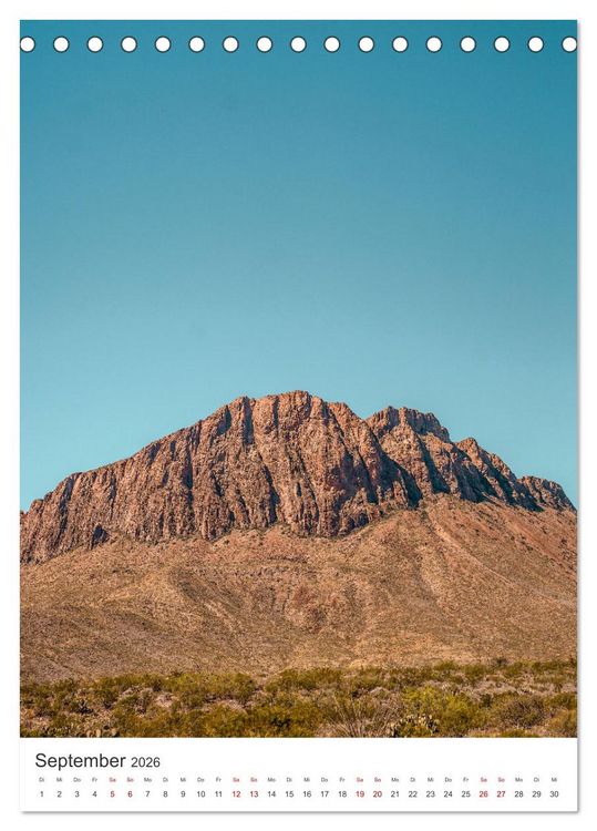 Produktbild: Texas - Eine Reise in den Lone Star State. (Tischkalender 2026 DIN A5 hoch), CALVENDO Monatskalender