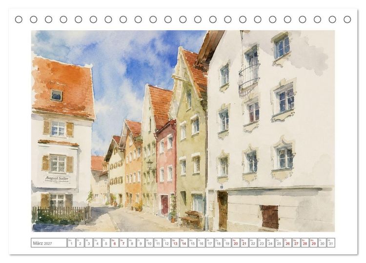 Produktbild: Idyllisches F&uuml;ssen (Tischkalender 2027 DIN A5 quer), CALVENDO Monatskalender