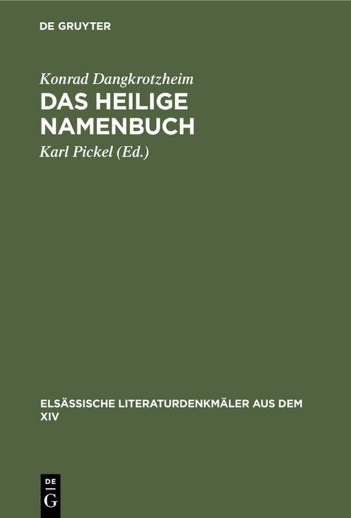 Produktbild: Das heilige Namenbuch