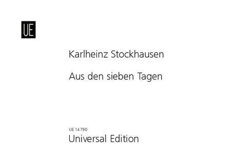 Produktbild: Stockhausen, K: Aus den sieben Tagen