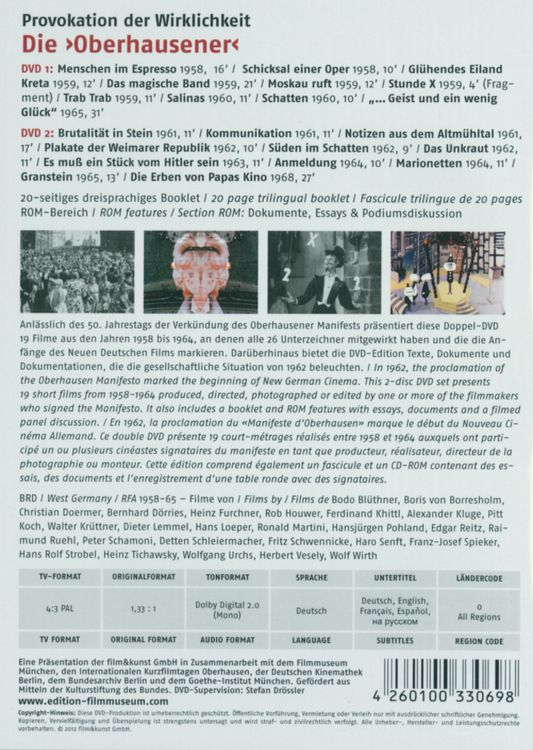 Produktbild: Die &laquo;Oberhausener&raquo; - Provokation der Wirklichkeit