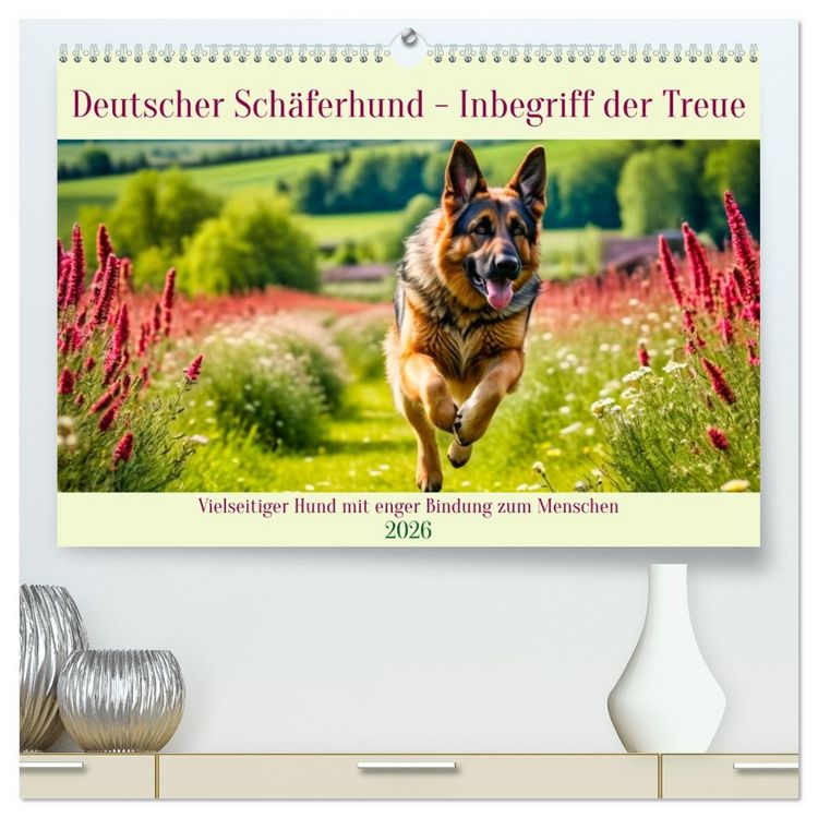 Produktbild: Deutscher Sch&auml;ferhund - Inbegriff der Treue (hochwertiger Premium Wandkalender 2026 DIN A2 quer), Kunstdruck in Hochglanz