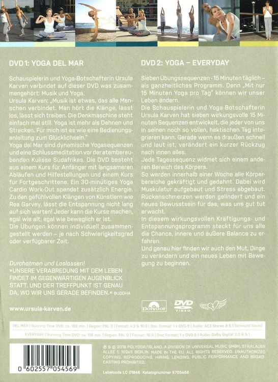 Produktbild: Yoga del Mar & Yoga Everyday - Ursula Karven [2 DVDs]